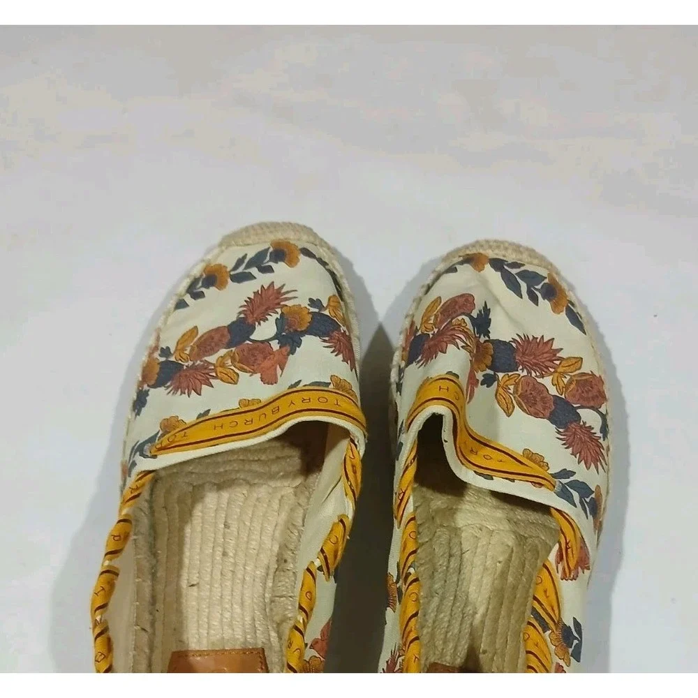 Tory Burch Grosgrain Whipstich Espadrille Flats